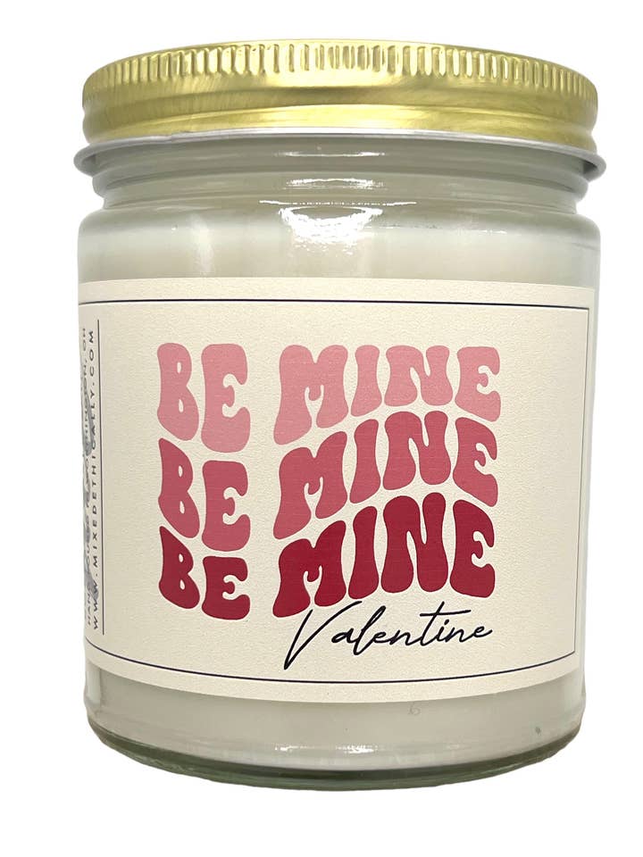 Mixed Ethically Be Mine with Hearts Soy Candle 8oz for wholesale by Mixed Ethically