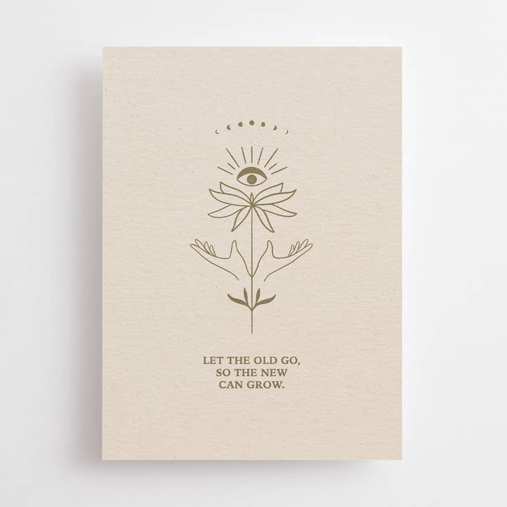 Anna Cosma - Wholesale Postcard - NEW GROWTH - POSTCARD - LET THE OLD GO, SO THE NEW CAN GROW0