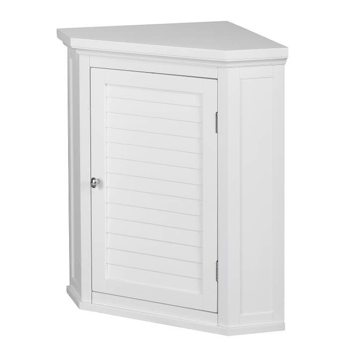 1 Shutter Door Removable Wooden Corner Wall Cabinet White for wholesale on Faire