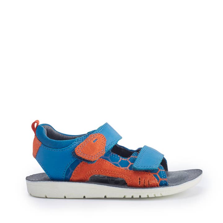 Sandalias deportivas Start-Rite Beachball, color azul y naranja para venta al por mayor de Start-Rite