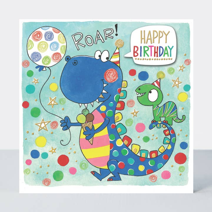Chatterbox - Happy Birthday - Dinosaurs With Balloon for wholesale by Rachel Ellen Designs