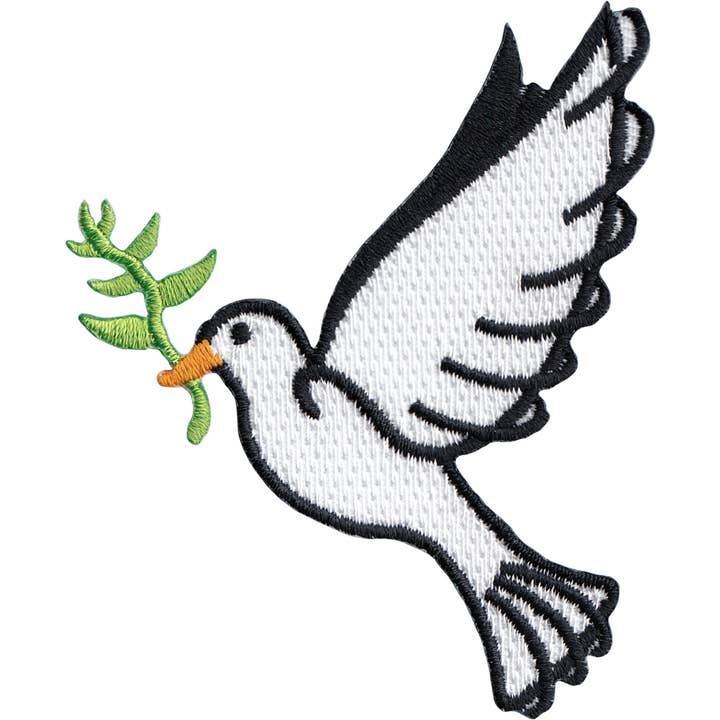 Patch - Signe de paix - Colombe tenant une branche d'olivier pour la vente par Square Deal Recordings & Supplies