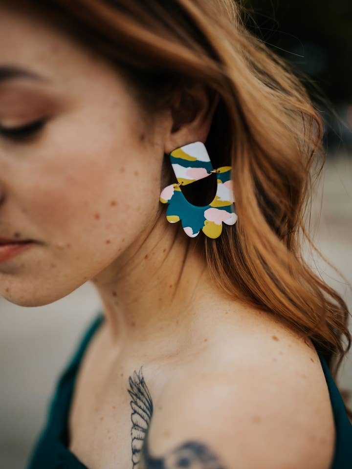 Scallop Earrings for wholesale by The Color Forest