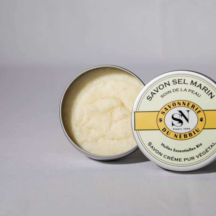 Sea salt care soap - cream soap for wholesale by La Savonnerie du Nebbiu