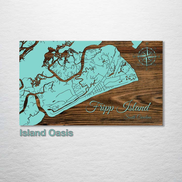 Fire and Pine Wood Maps - Wholesale Map - South Carolina: Fripp Island Street Map