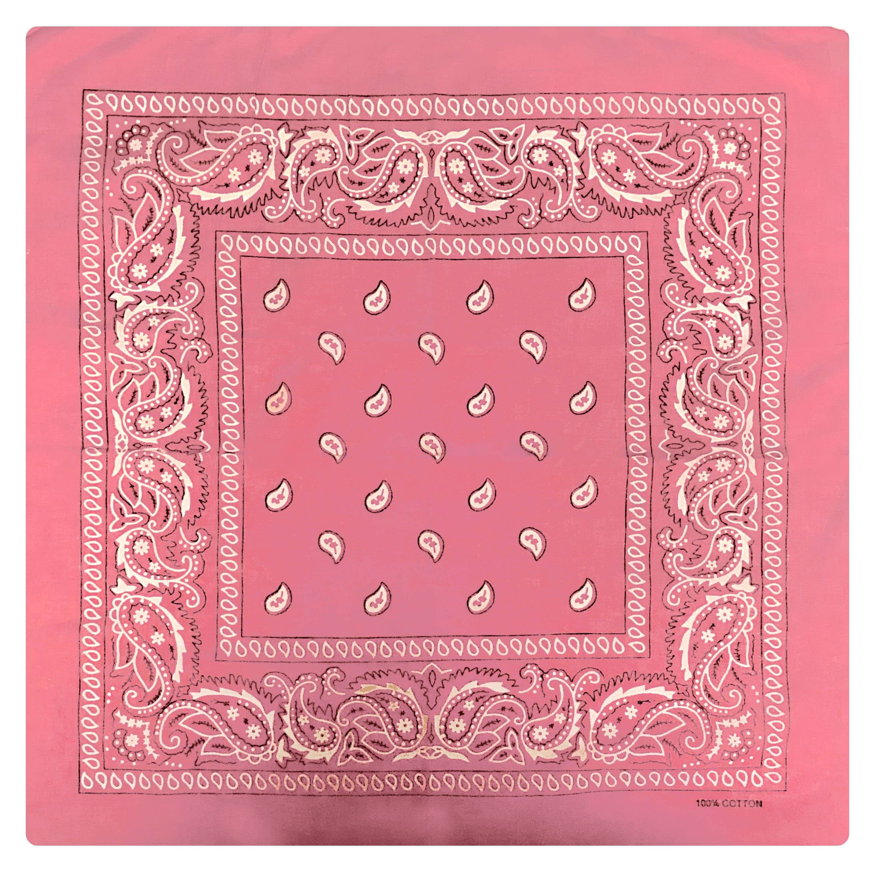 ROSE Bandana cachemire rose vif classique Hot Leathers BAP1007 en vente sur Faire0