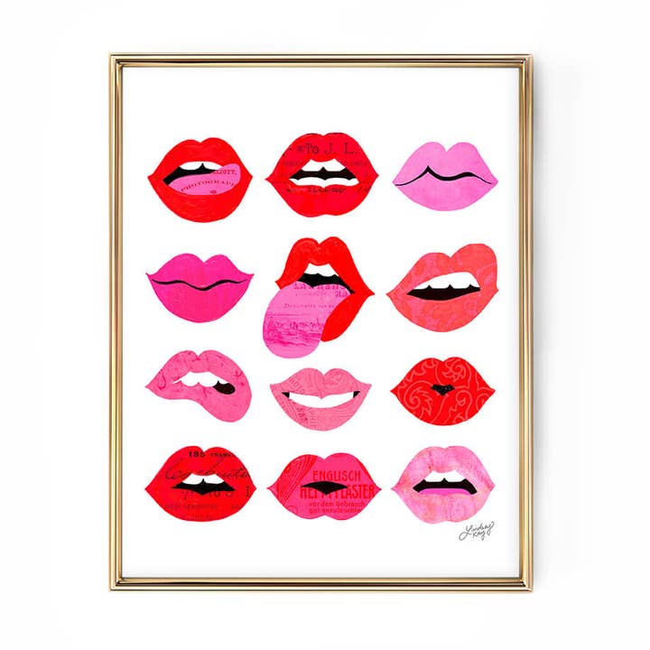 Lips of Love - Art Print for wholesale by Lindsey Kay Collective