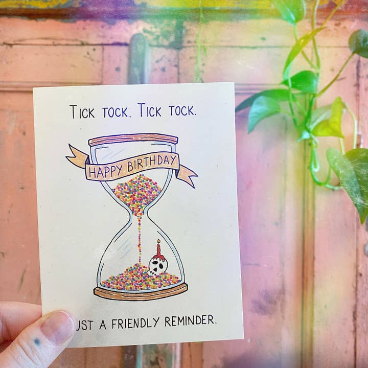 Birthday Tick Tock Card for wholesale by Chateau Blanche
