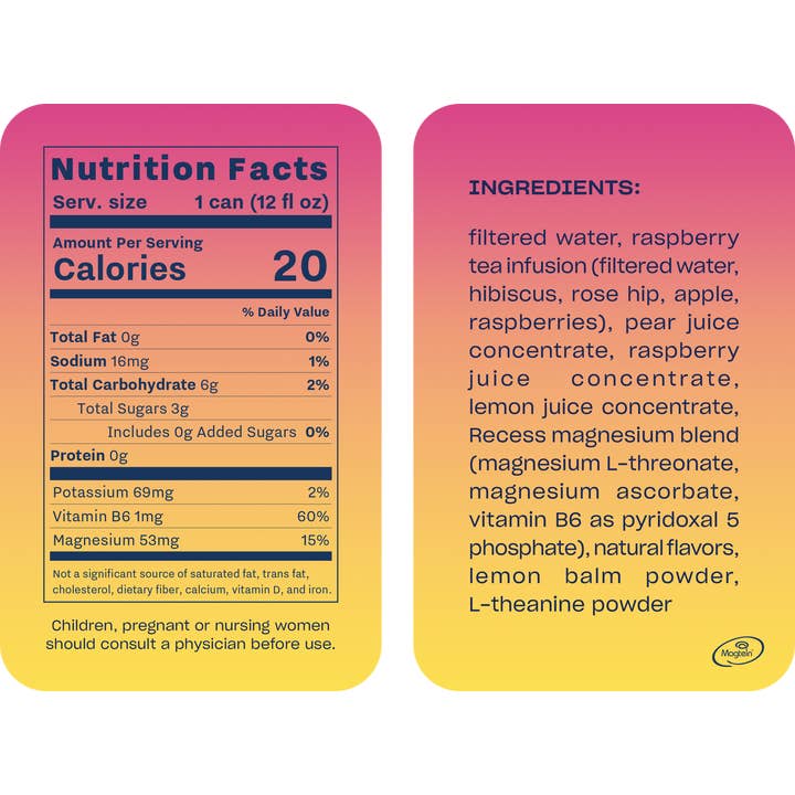 Recess - Wholesale Soda/Carbonated Drink - Raspberry Lemon Mood