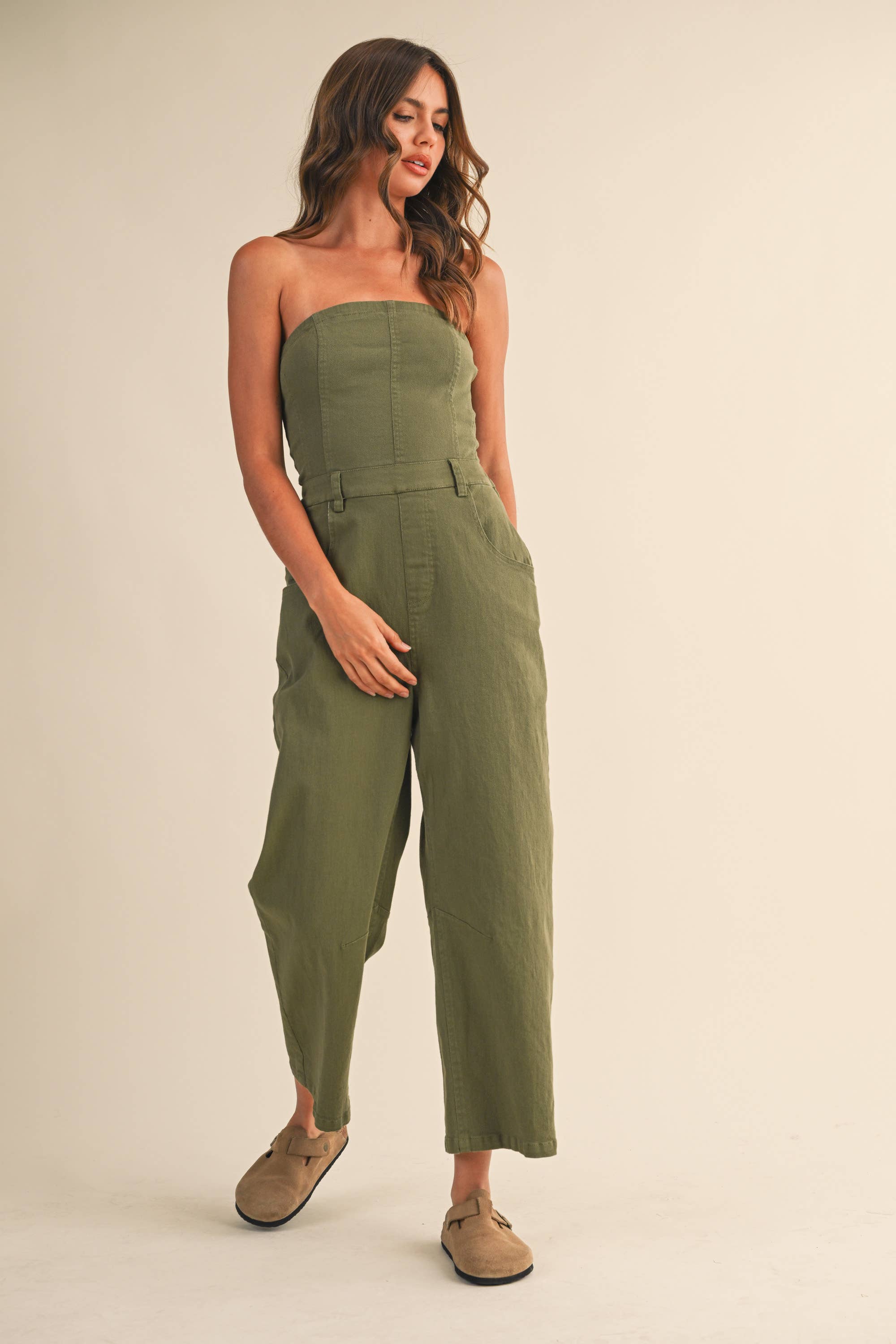 Klesis - Wholesale Jumpsuit - Women's - IJP3099-G STRAPLESS BARREL PANTS JUMPSUIT7