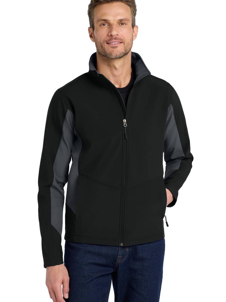 Ink Tees Custom T-Shirt Personalized Print, Premium Quality, Fast Turnaround, Multiple Colors Port Authority Core Colorblock Soft Shell Jacket. J318 for wholesale by Ink Tees Custom Tshirts