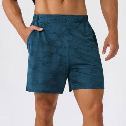 Herrarsnabbtorkande kamouflagefitnessshorts för wholesale av 3RepsMore Athleisure