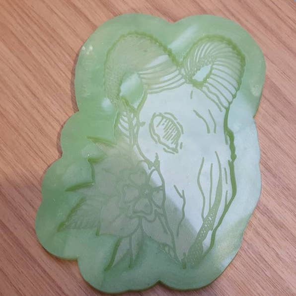 Sheep / Ram Skull Floral Wall Hanging Silicone Mould for wholesale by Mr Resin