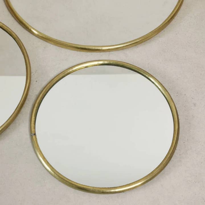 High crafty - Wholesale Wall Mirror - Handmade Moroccan Round Mirror with Golden Brass Frame7