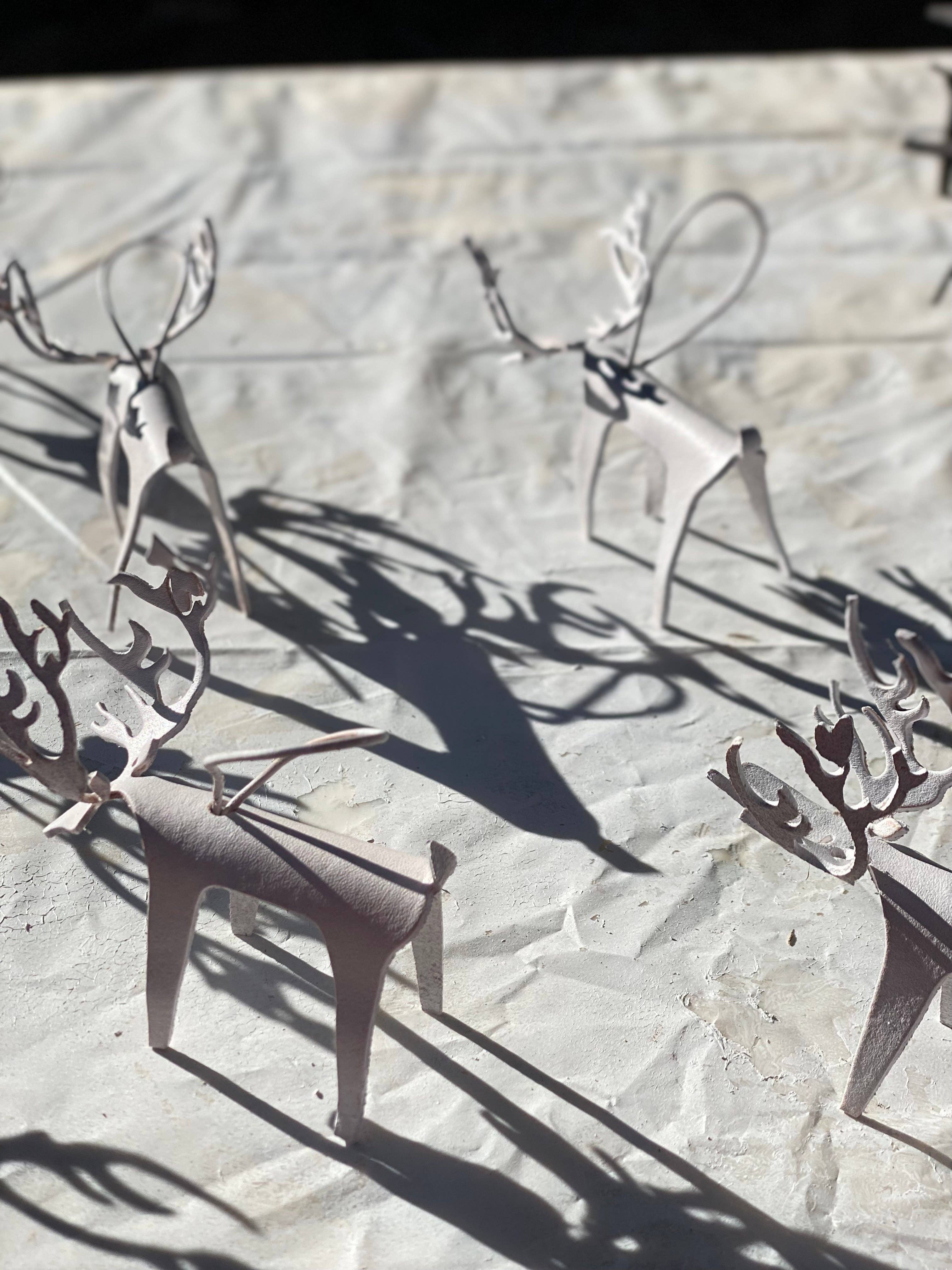 The Merchant Studio – wholesale Ornament – Leather Reindeer Ornament7