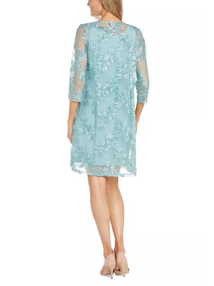 SLATE RM Richards 2-Pc Soutache Embroidered Jacket Dress for wholesale on Faire