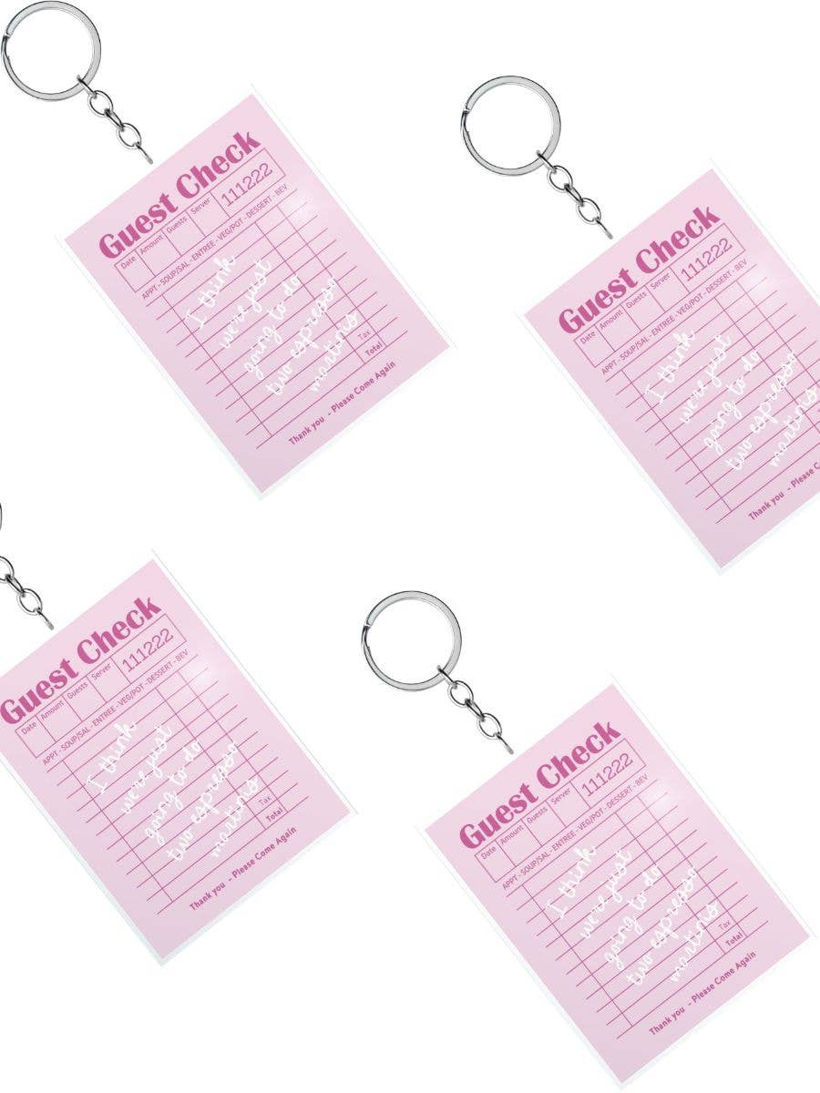 1st Allie - Vente Porte-clés – femme - Porte-clés tendance Espresso Martini « Guest Check »1