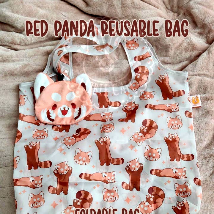 Reusable Bag - Red Panda for wholesale by Lizbie Cafe