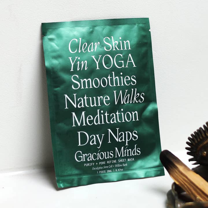 Gracious Minds – Engroshandel Ansigtsmaske – Rensende og Porerindskrænkende Sheet Mask0