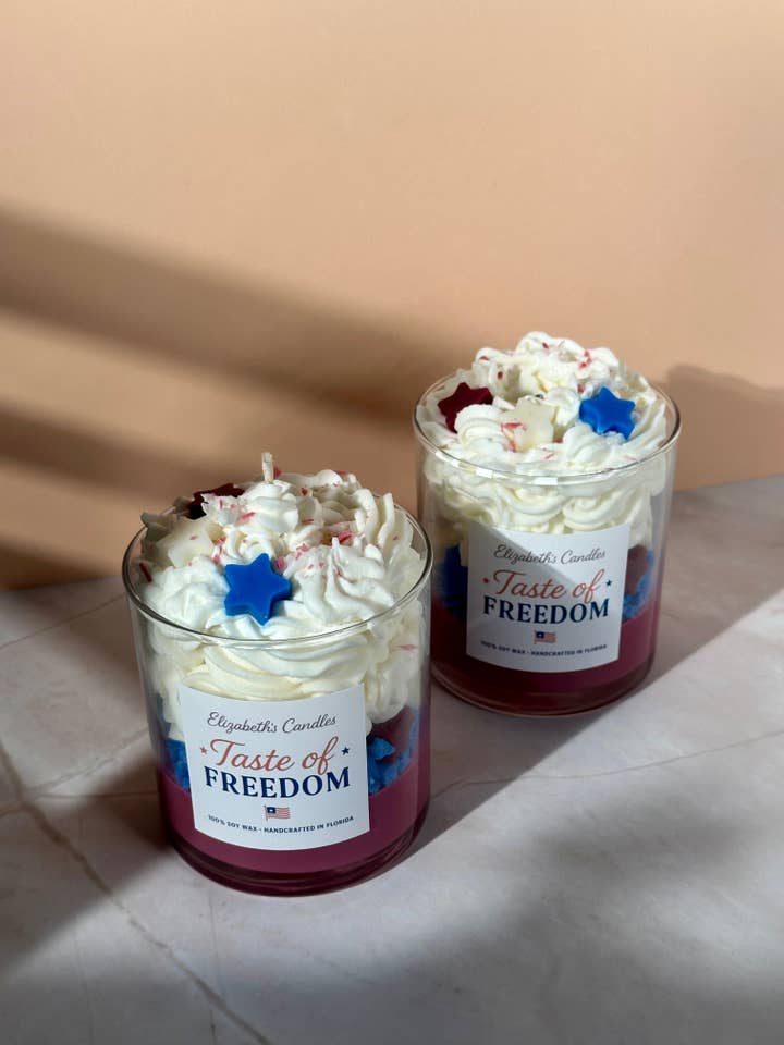 Taste of Freedom – Patriotic Whipped Soy Candle for wholesale by Elizabeth’s Candles