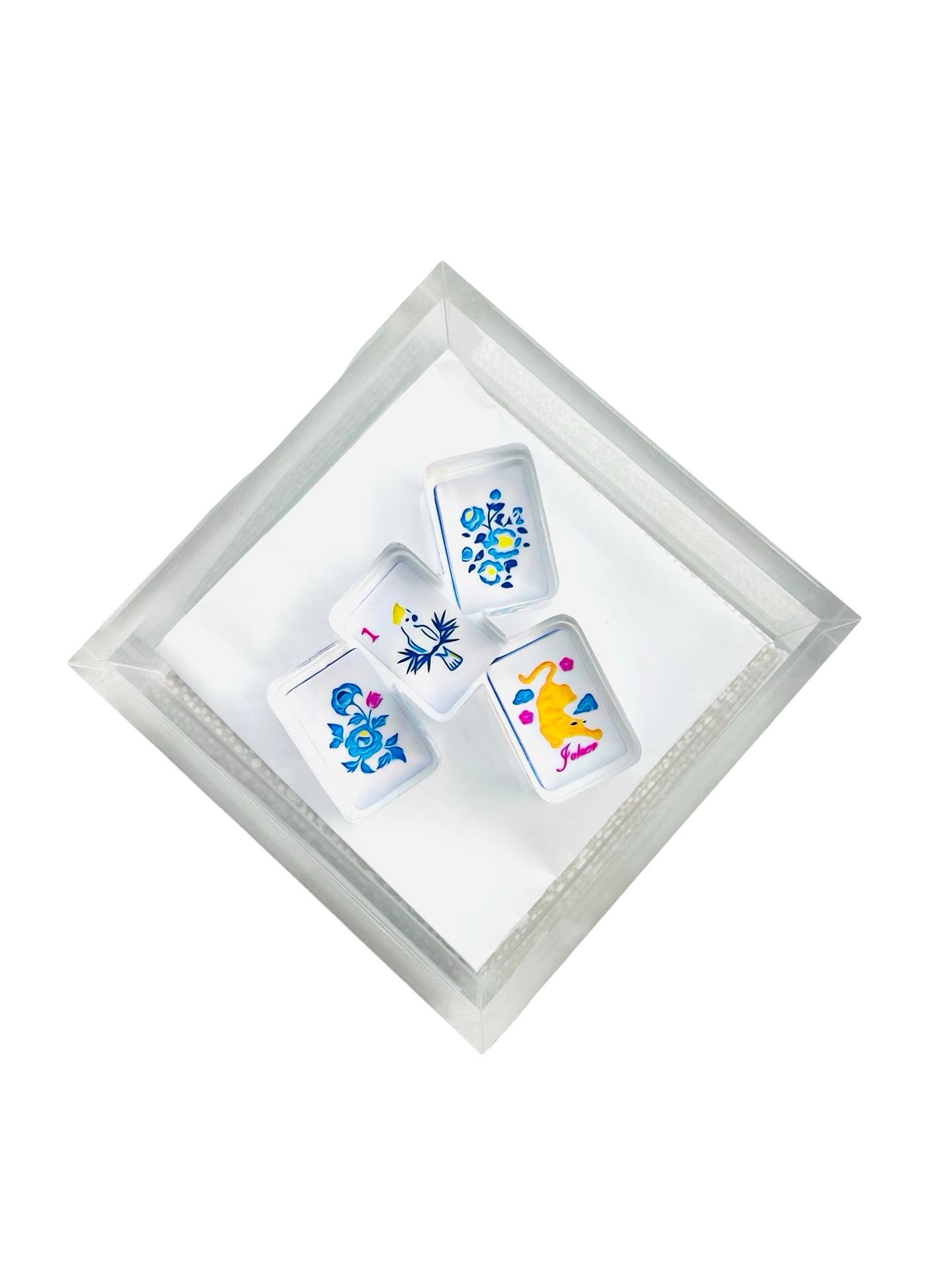 Maven Home - Vente Décorations de table - Presse-serviettes en acrylique, Mahjong 21