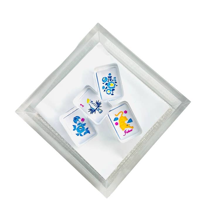 Maven Home - Vente Décorations de table - Presse-serviettes en acrylique, Mahjong 21