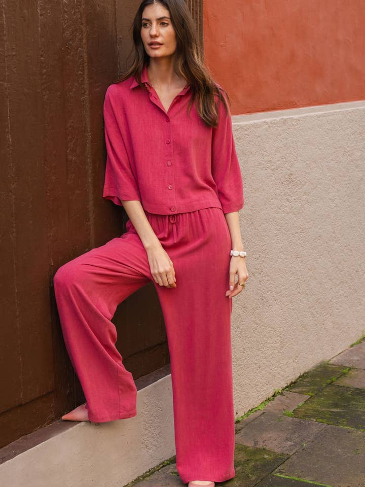 Calças Air magenta por atacado de Mon Col Anvers