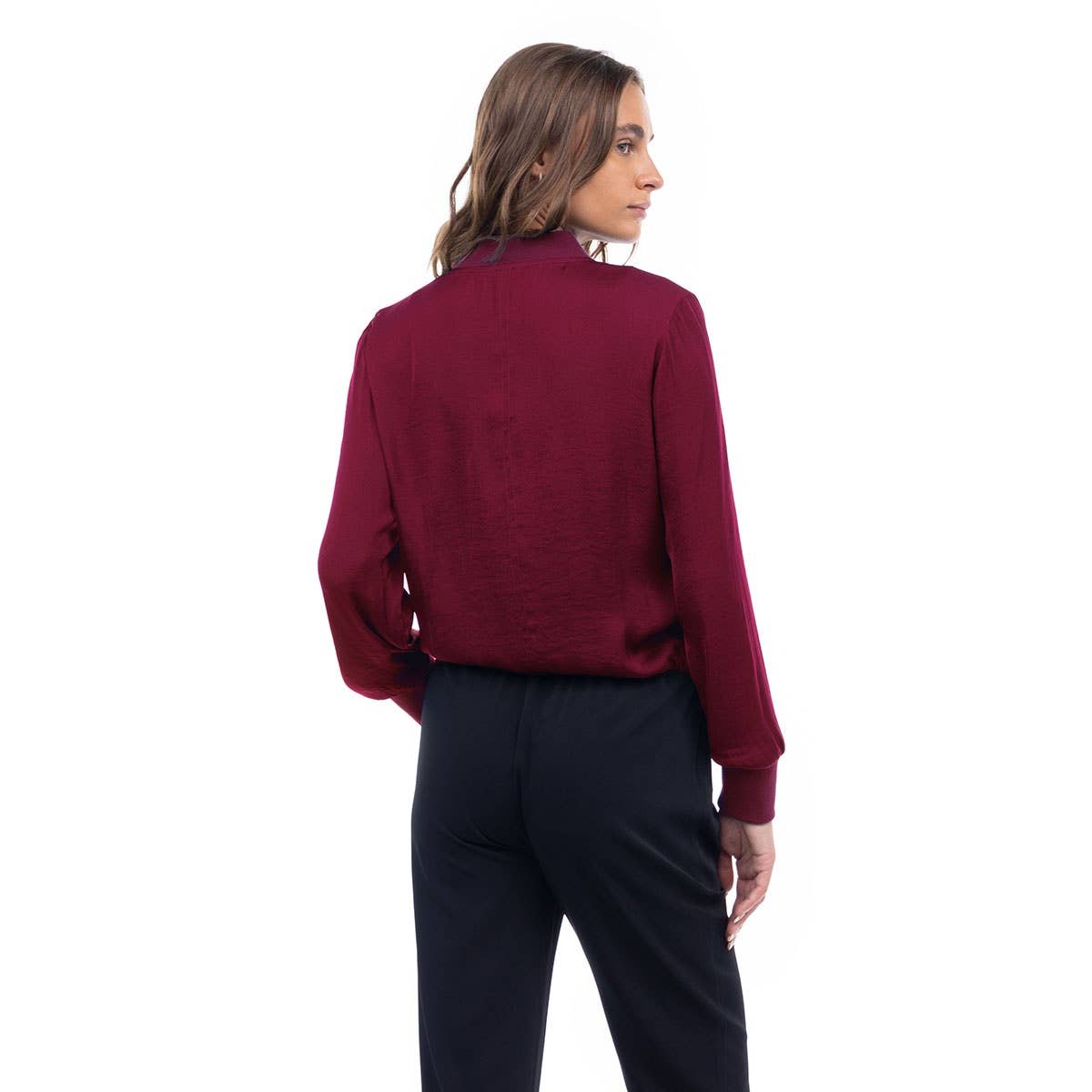 Naked Zebra Rack - Venta al por mayor Chaqueta - Mujer - Chaqueta de satén acanalado en contraste con cordón en la cintura6