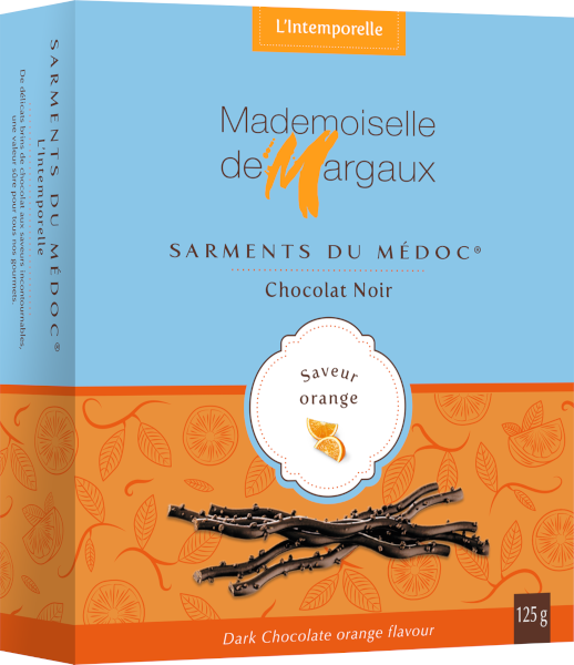 French Feast - Wholesale Chocolate - Mlle de Margaux Dark chocolate twigs, orange0