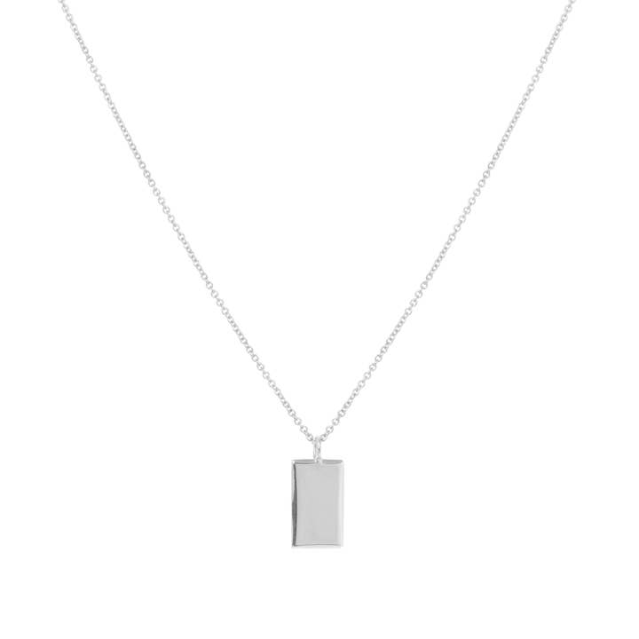 Collar rectangular con forma de talismán, plateado para venta al por mayor de épanoui