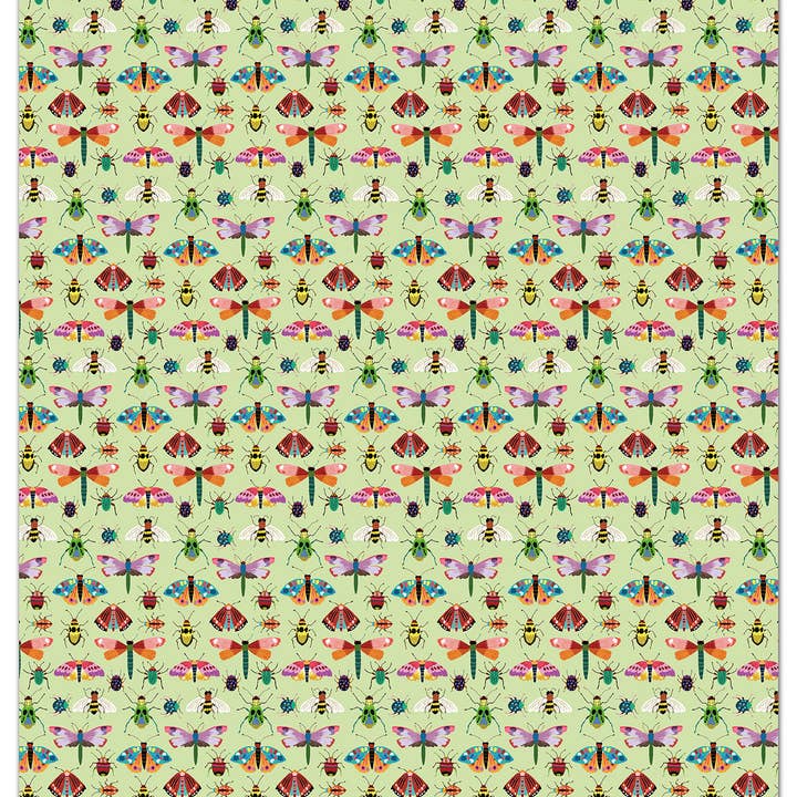 Brie Harrison Ltd – wholesale Flat wrap – Insects Gift Wrap