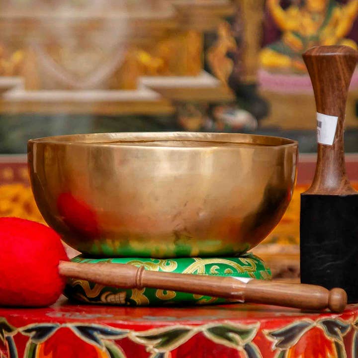 Traditionel tibetansk syvmets-syngeskål til balance for engroshandel hos Boudha Stupa Thanka Centre