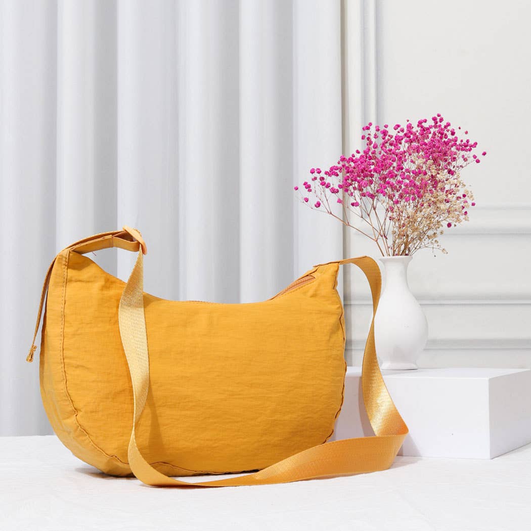 Fashion City - Wholesale Crossbody Bag - Women's - Nylon Half Moon Crossbody-Dark Colors5