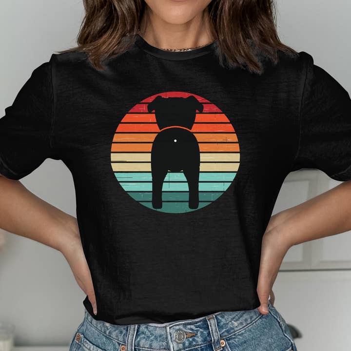 Maglietta Funny Puggle Butt per la vendita all'ingrosso da parte di Peaches Mommy