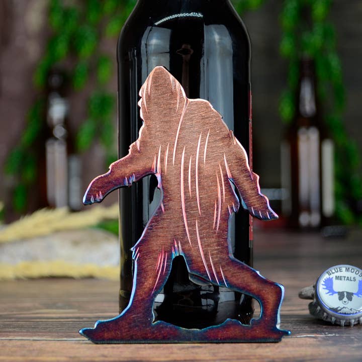 Bigfoot Magnetic Bottle Opener for wholesale by Blue Moose Metals