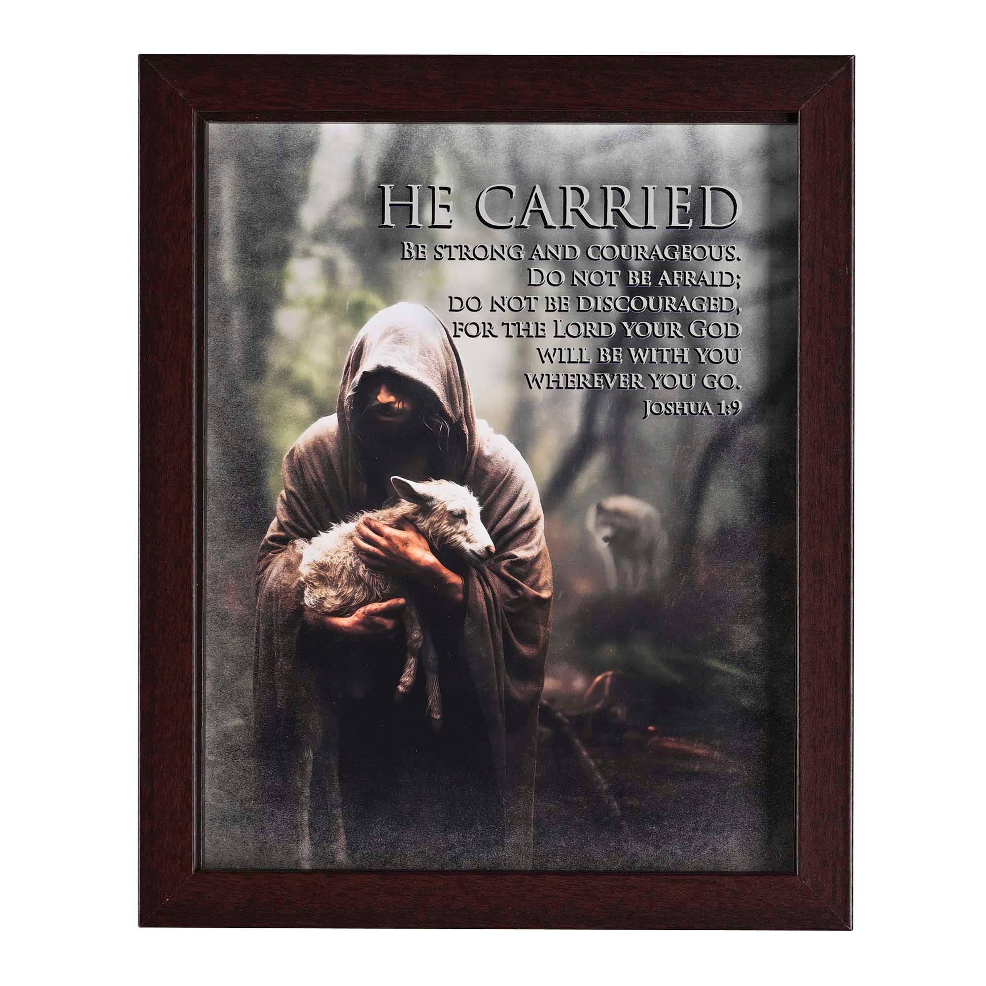 Dicksons – wholesale Decorative tabletop object – Framed Art 8x10 Lamb He Carried Josh1:91