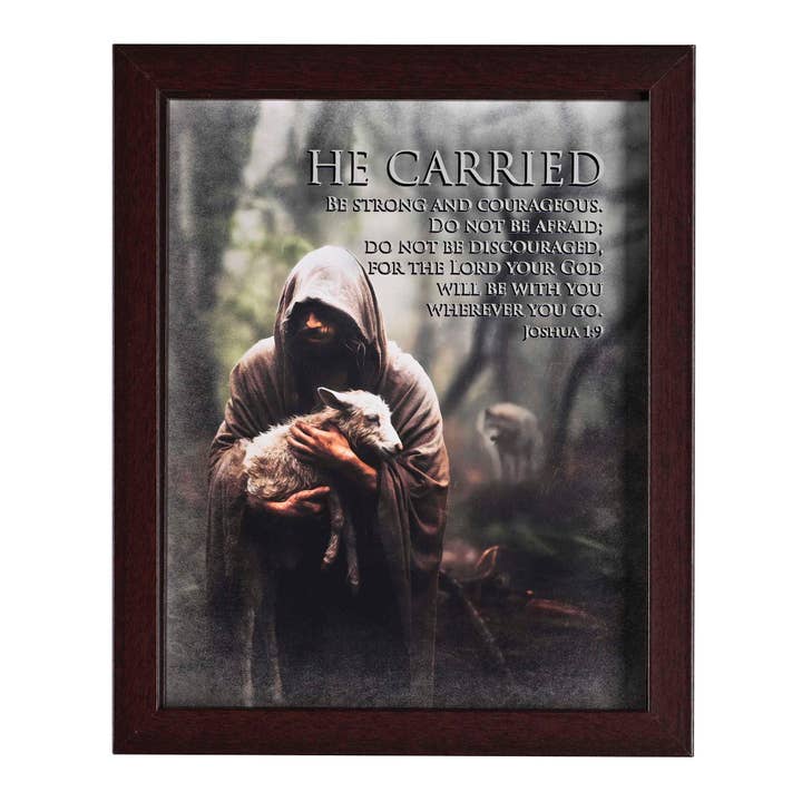 Dicksons - Wholesale Decorative Tabletop Object - Framed Art 8x10 Lamb He Carried Josh1:91