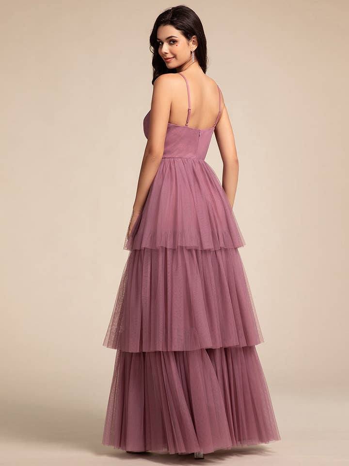 Ever-Pretty – wholesale Dress – Women's – Romantic See-Through Cake pleated Bridesmaid Dresses