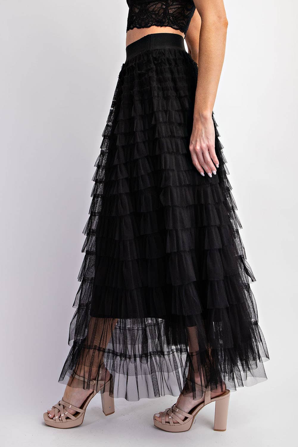 Sweet Generis - Vendita all'ingrosso Gonna - Donna - Gonna lunga a più strati in tulle a rete6