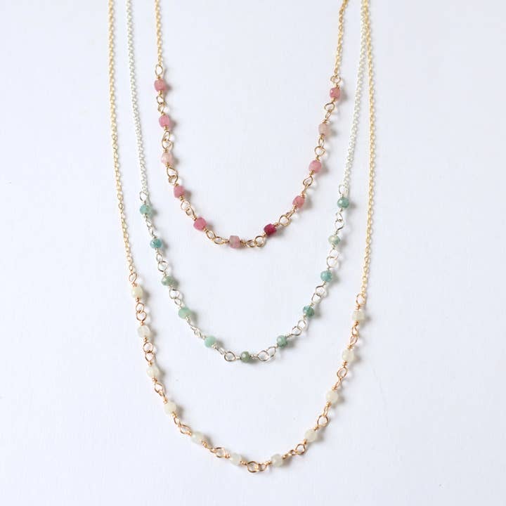 Collana con Gemma Stardust | Argento Sterling o Oro Riempito per la vendita all'ingrosso da parte di Blossom and Shine