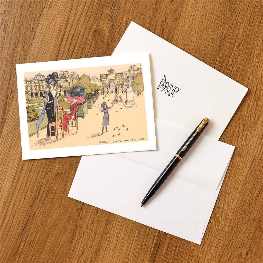 Found Image Press - Wholesale Stationery/Notecard Set - Greeting Card PS-205 The Tuileries and Louvre1