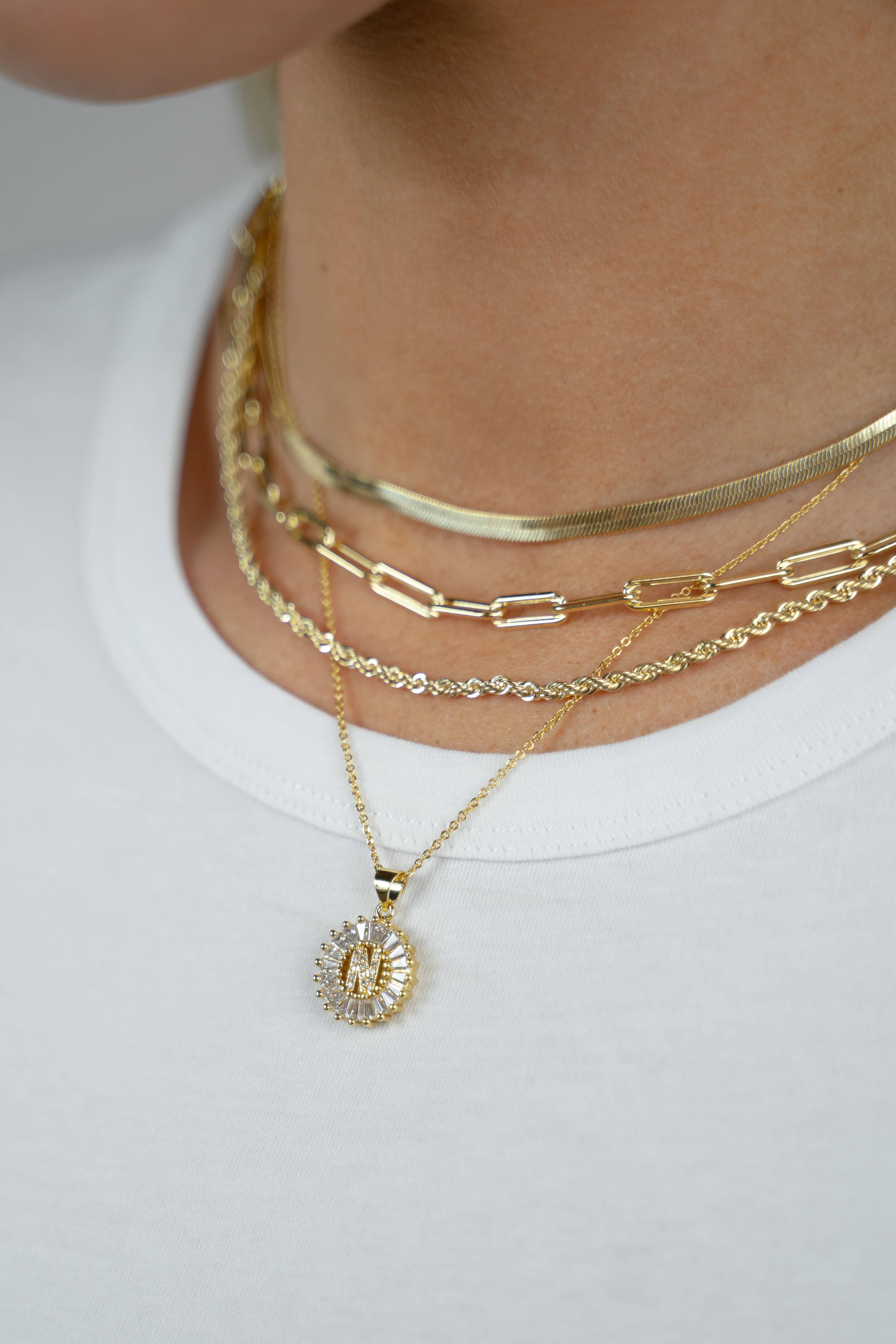 The Sis Kiss - Wholesale Pendant/Charm Necklace - Mini Radiant Initial Necklace4