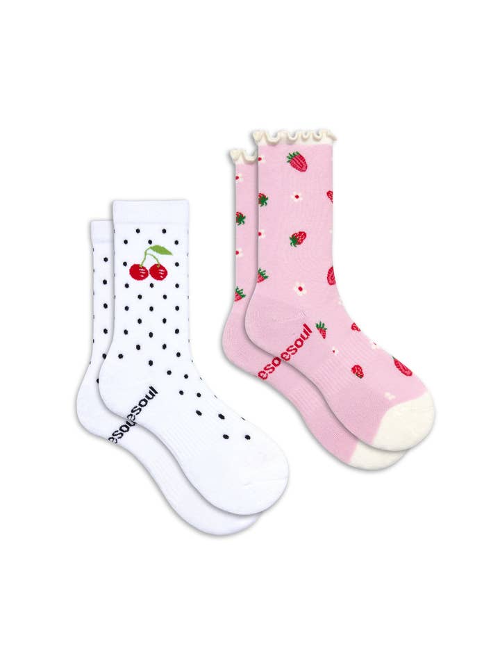 Pack de 2 Meias Altas Valentina Mistas por atacado de doublesoul