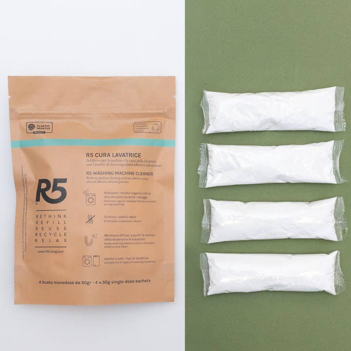 R5 - Vendita all'ingrosso Detersivi per bucato in polvere/capsule - R5 Cura Lavatrice - additivo per la pulizia della lavatrice