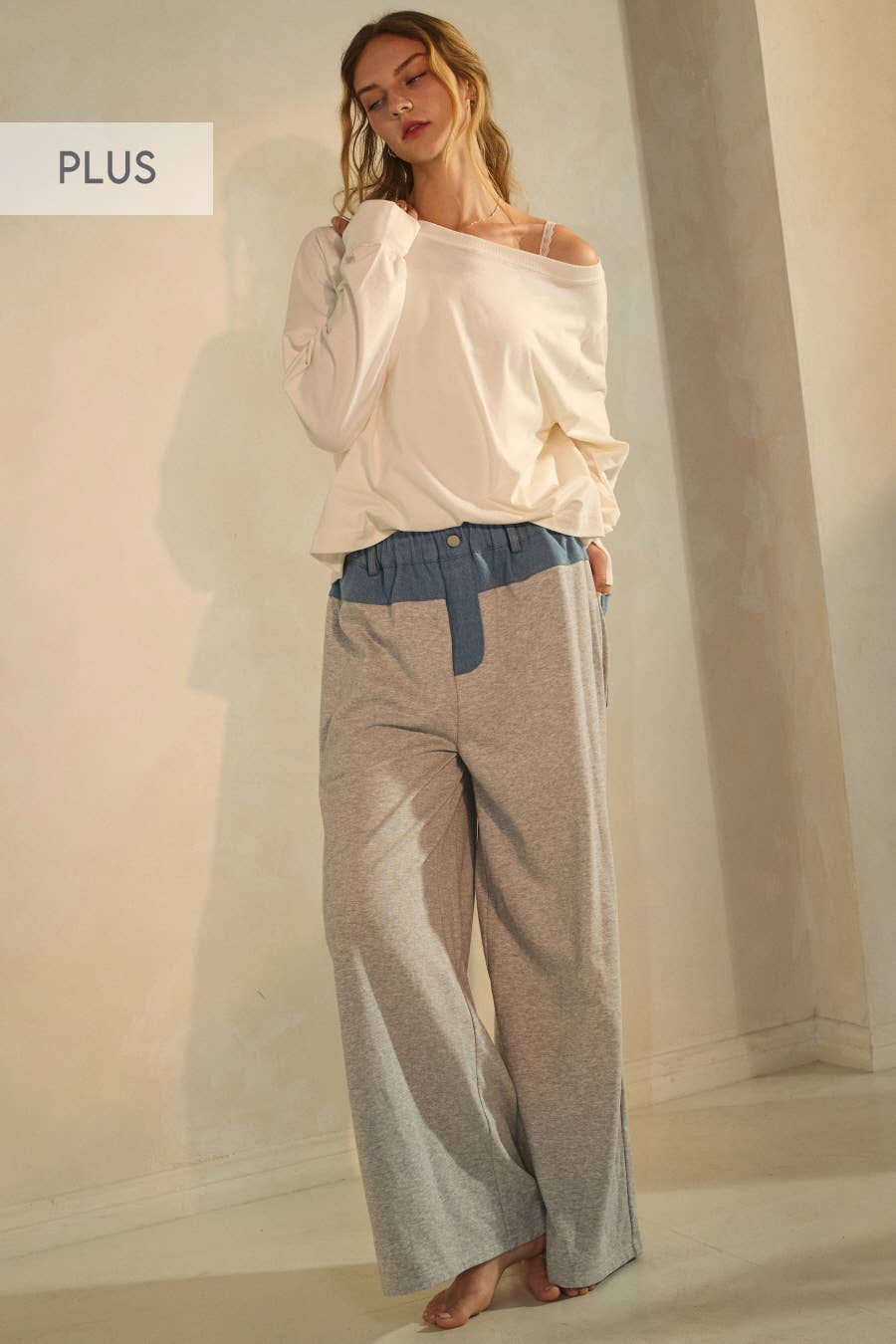 Oddi - Wholesale Pants - Women's - Plus Wide-leg Pants1