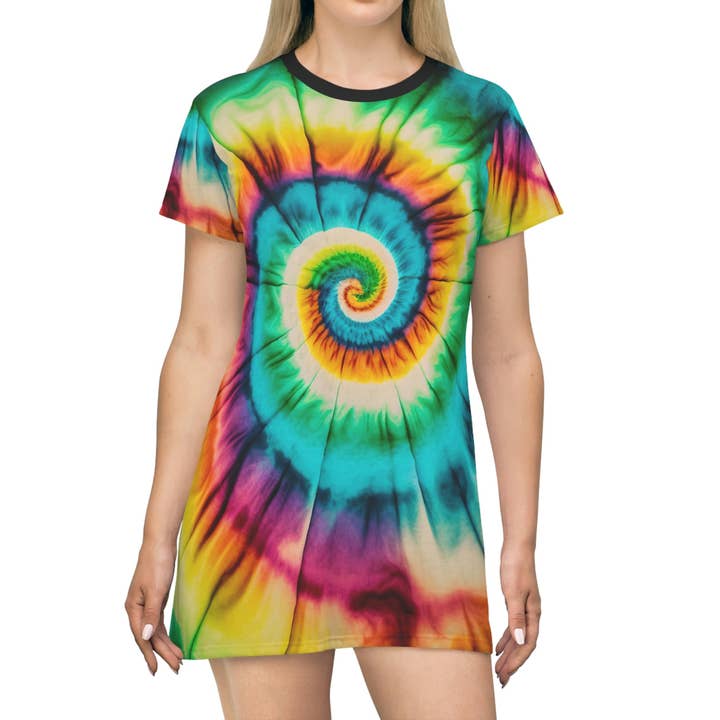 Vestido tipo camiseta Tie Dye para mujer, D 6 para venta al por mayor de Solana Grace