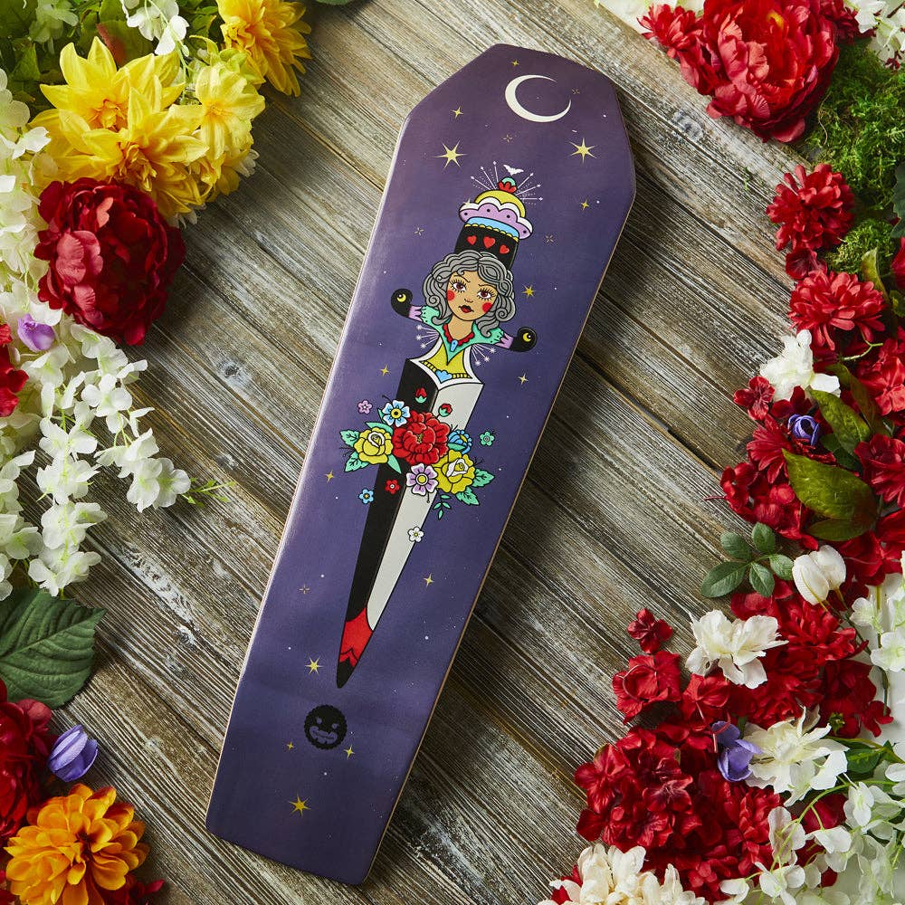 Ashley Hay Design - Wholesale Skateboard - Lady Dagger Coffin Skate Deck3