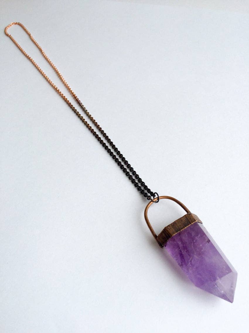 HAWKHOUSE - Wholesale Pendant/Charm Necklace - Large Amethyst Crystal Necklace3