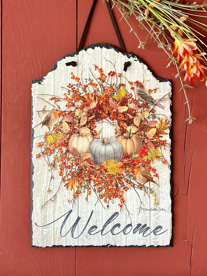 Ardósia de Boas-Vindas do Outono por atacado de DNS Designs