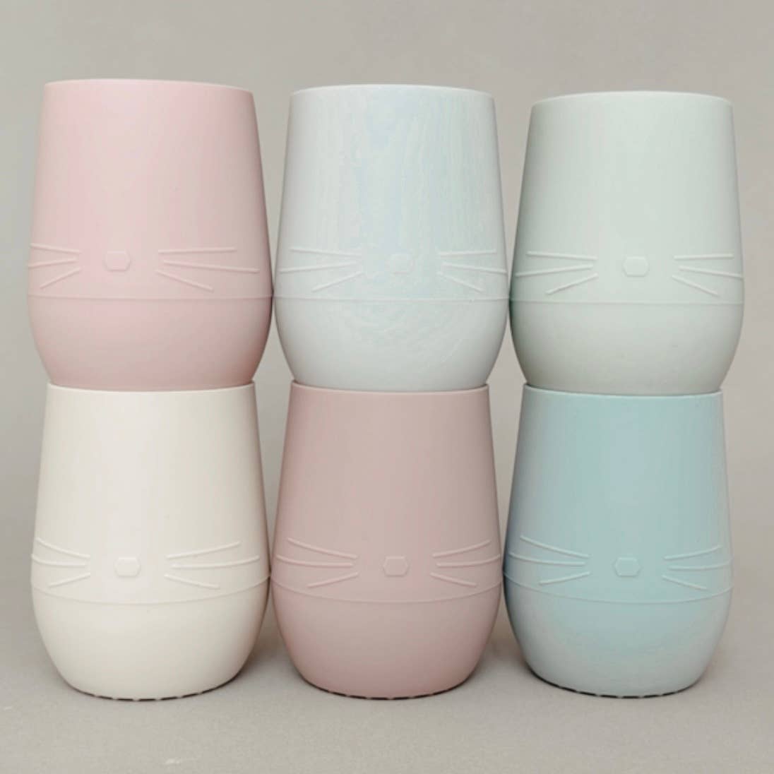 Ali+Oli - Vente Verre/tasse – enfant et bébé - Gobelet ouvert en silicone Bunny Face pour bébé et tout-petit (Misty Blush)9